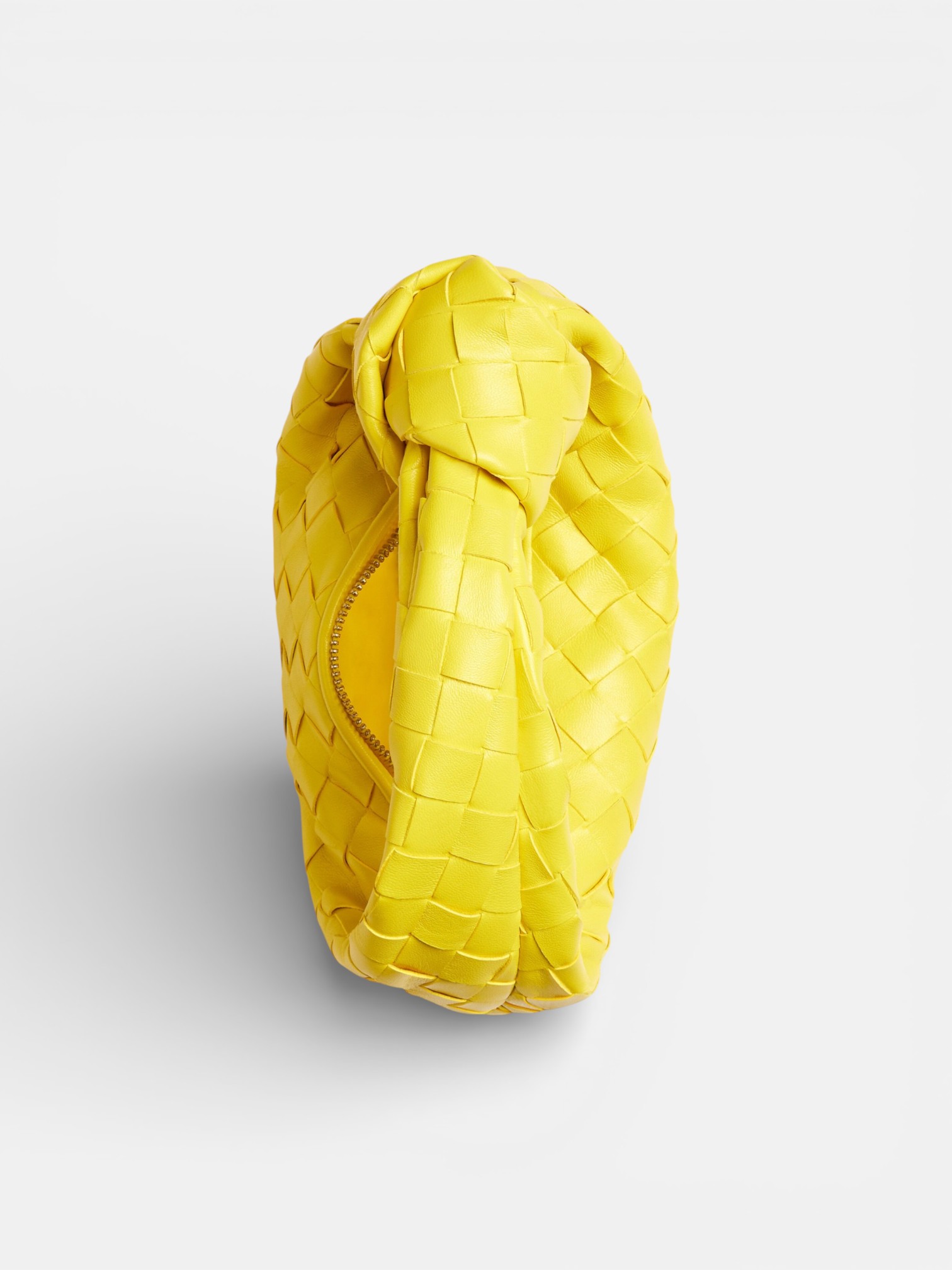 Bottega Bottega Veneta Mini Jodie Yellow – side profile view in premium quality with AA+ craftsmanship