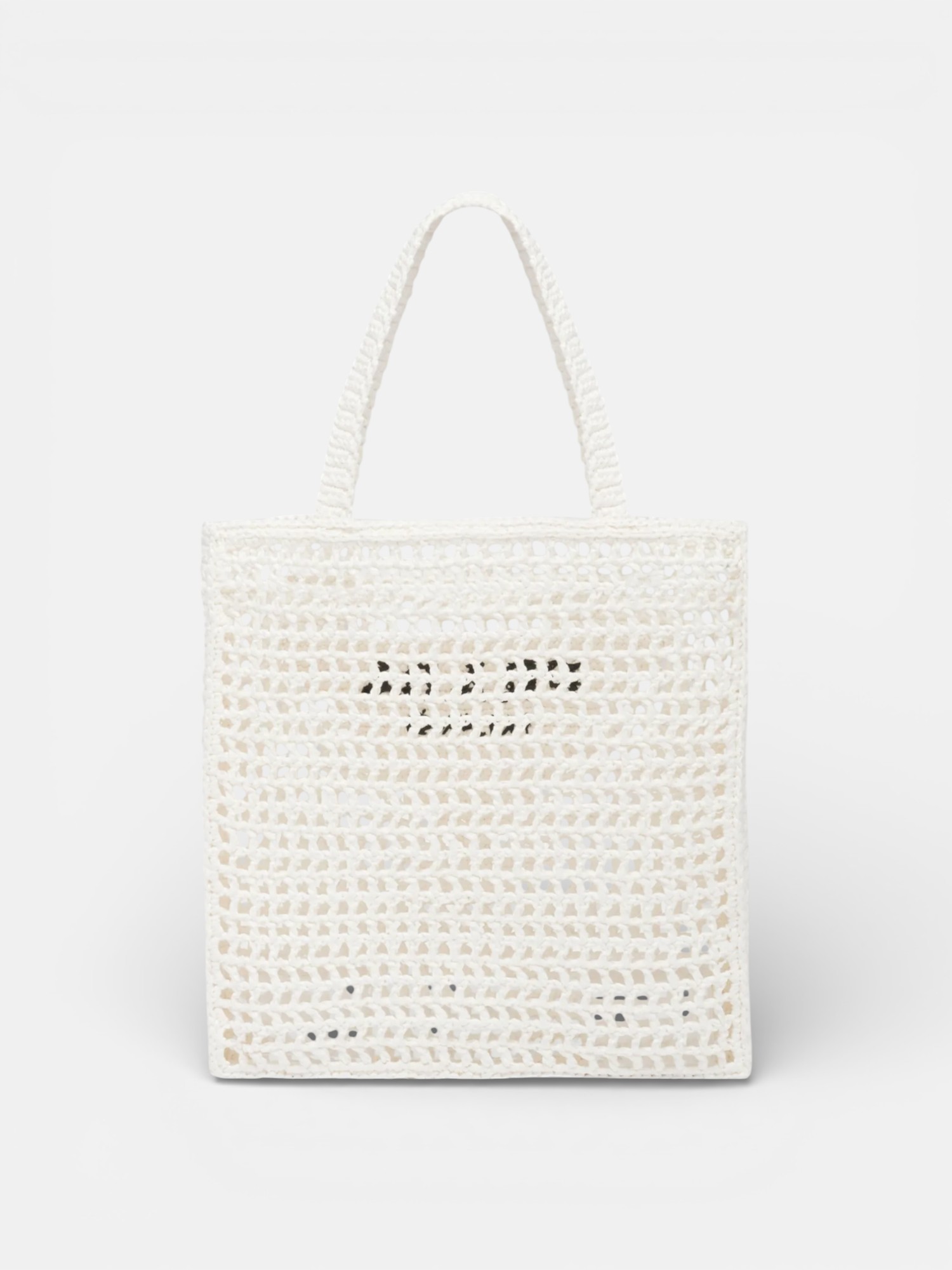 Prada Prada Crochet Tote Bag White – side profile view in premium quality with AA+ craftsmanship