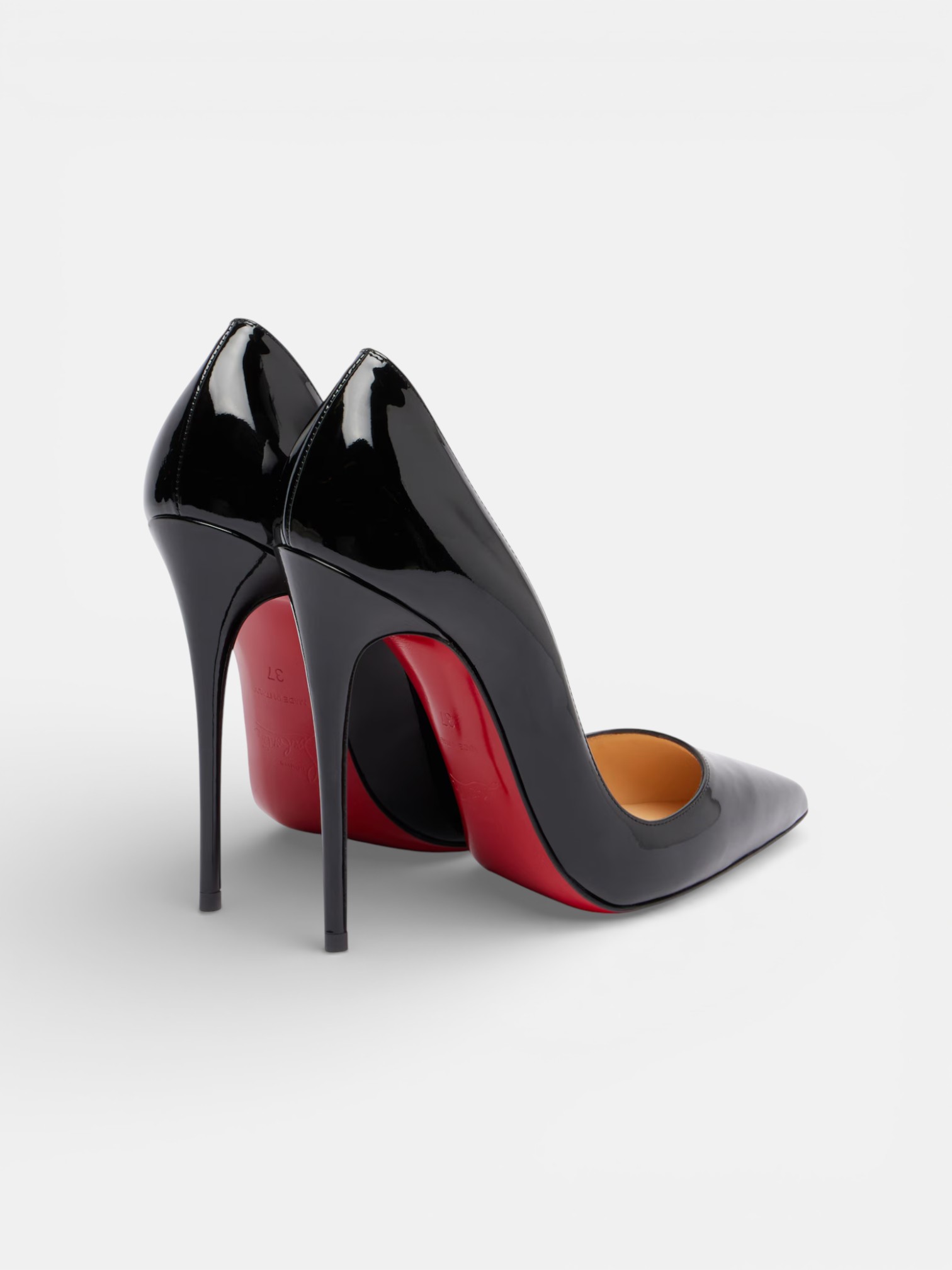 Louboutin Louboutin Kate 120 Patent Leather Pumps Black – side profile view in premium quality with AA+ craftsmanship