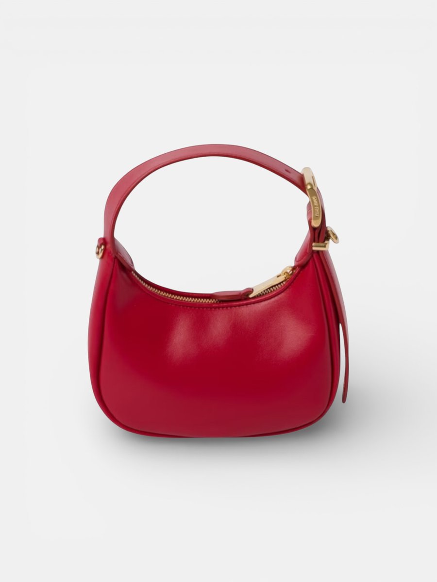 MiuMiu Half-Moon Leather Bag Red - Preview