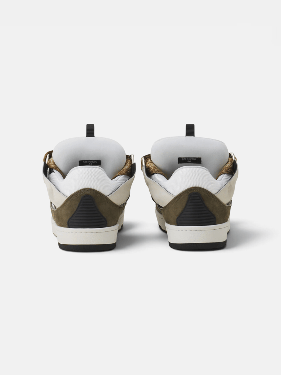 Lanvin Curb Sneaker Blanc Kaki - Preview