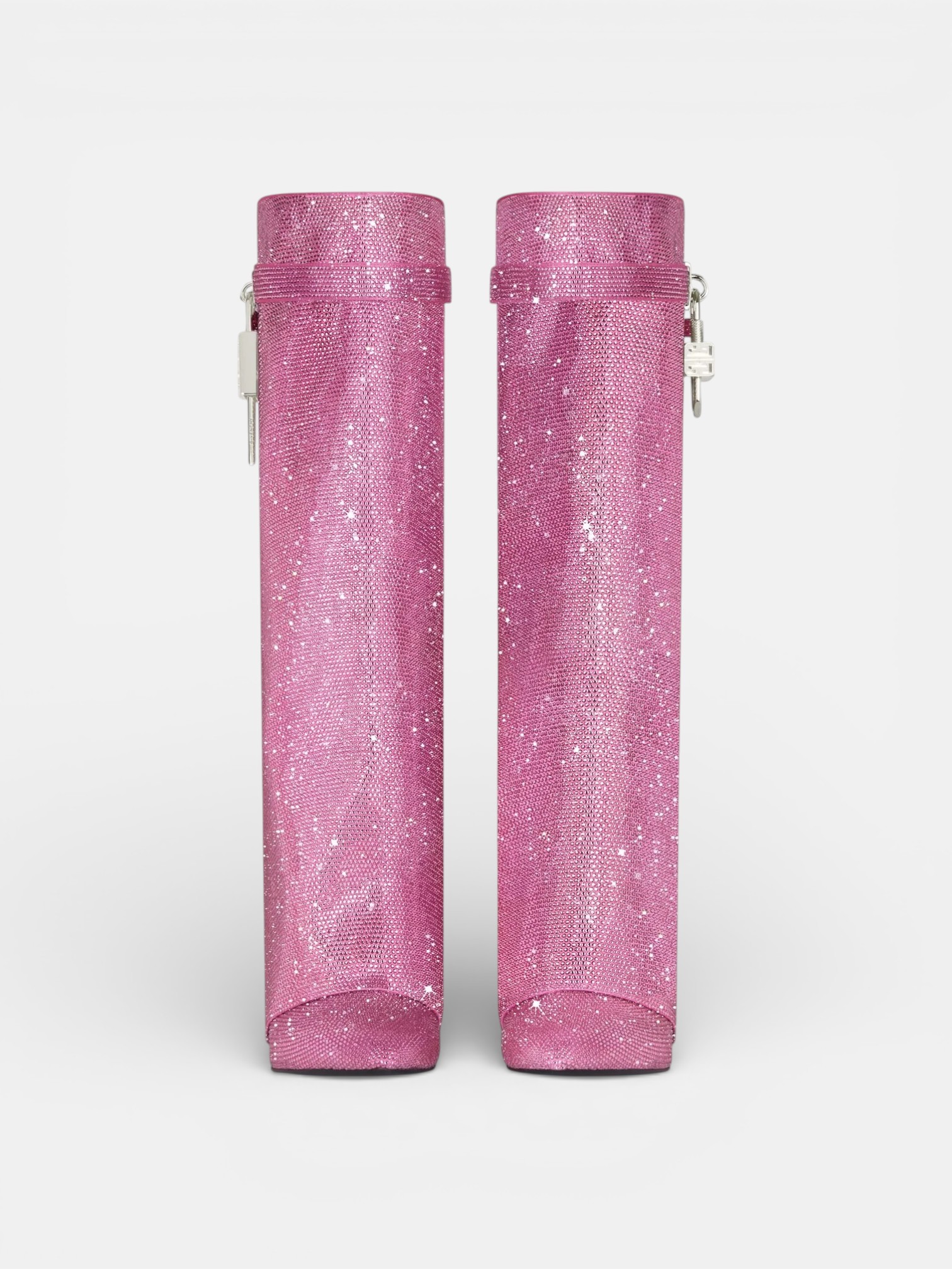 Givenchy Givenchy Shark Lock Boots with Strass Pink – close-up detail view in premium quality with AA+ craftsmanship