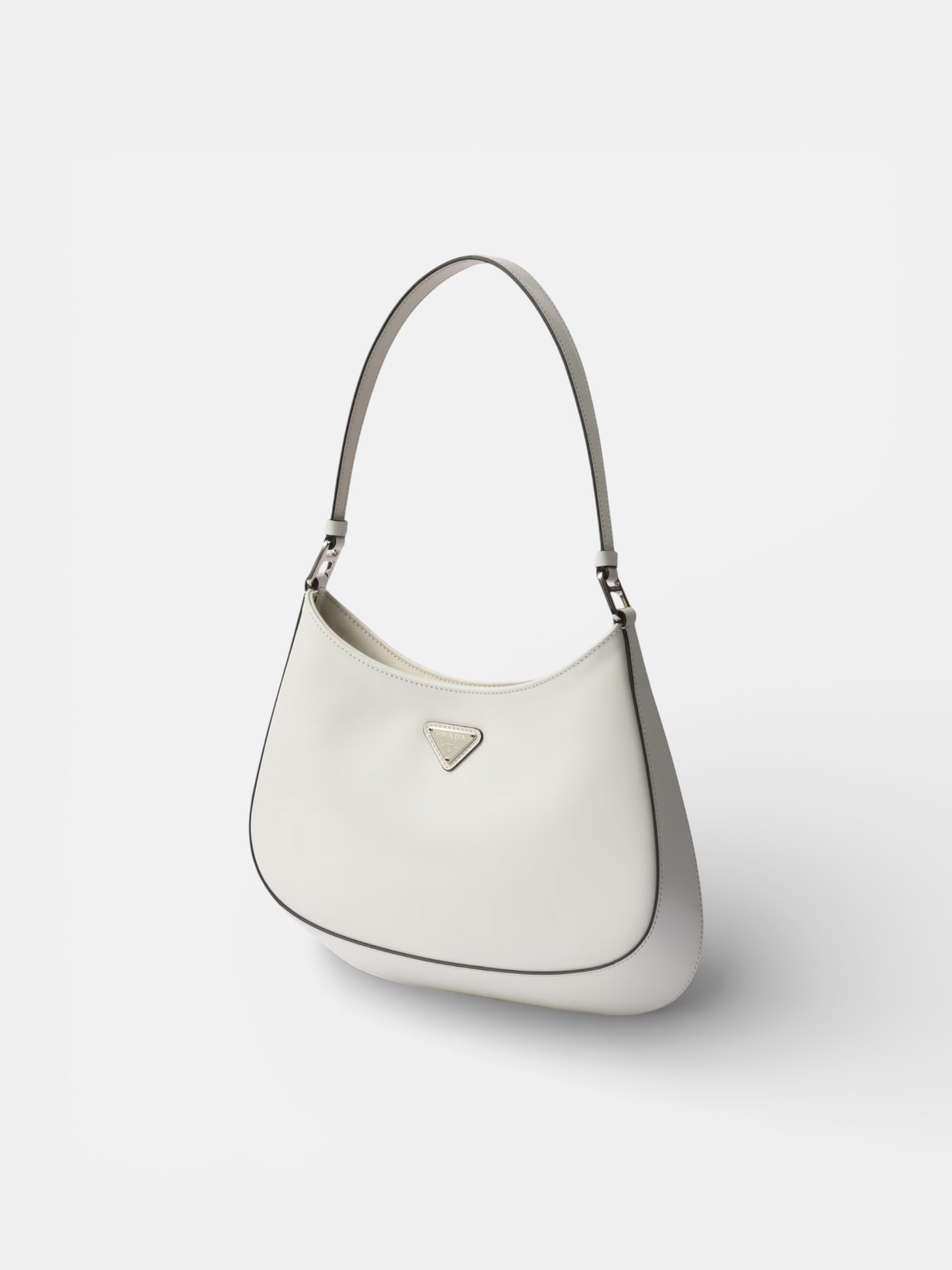 Prada Prada Cleo Shoulder Bag White – side profile view in premium quality with AA+ craftsmanship