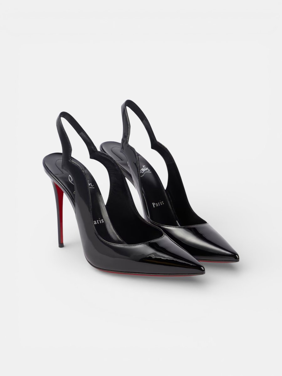 Louboutin Hot Chick Slingback Pumps Black
