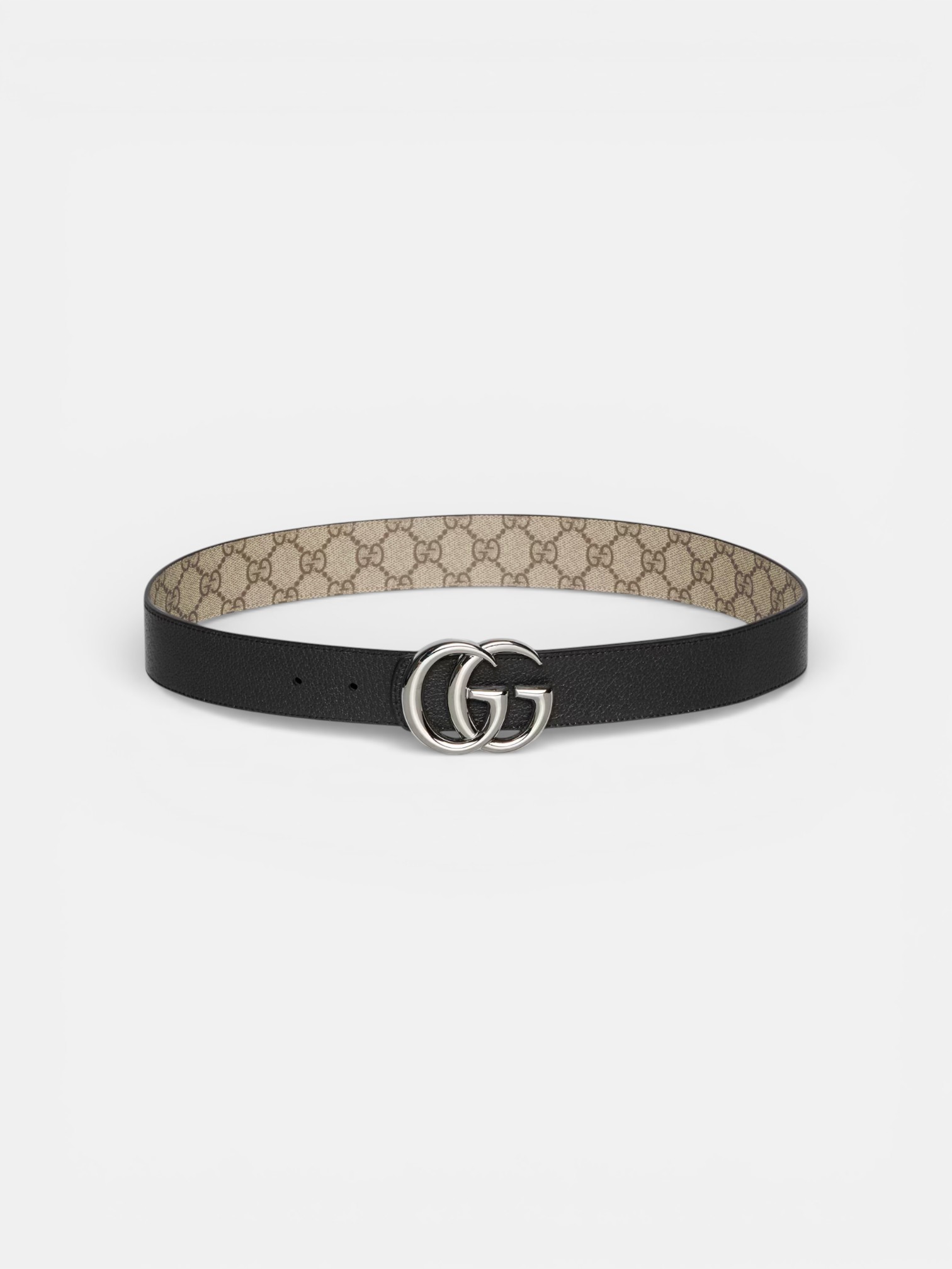 Gucci Gucci GG Marmont Reversible Belt Black Ebony – back view in premium quality with AA+ craftsmanship