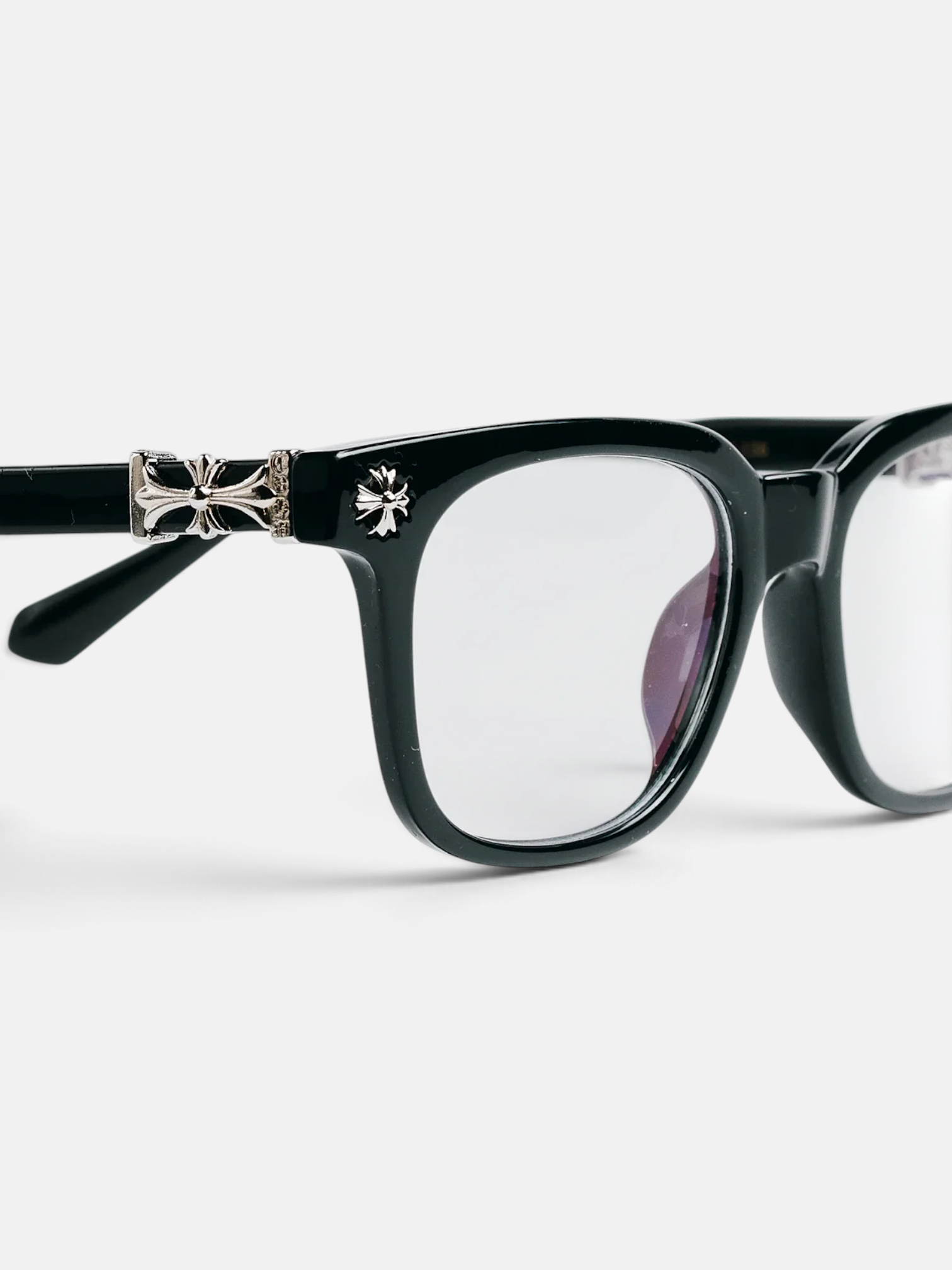 Chrome Chrome Hearts Glasses Black – back view in premium quality with AA+ craftsmanship