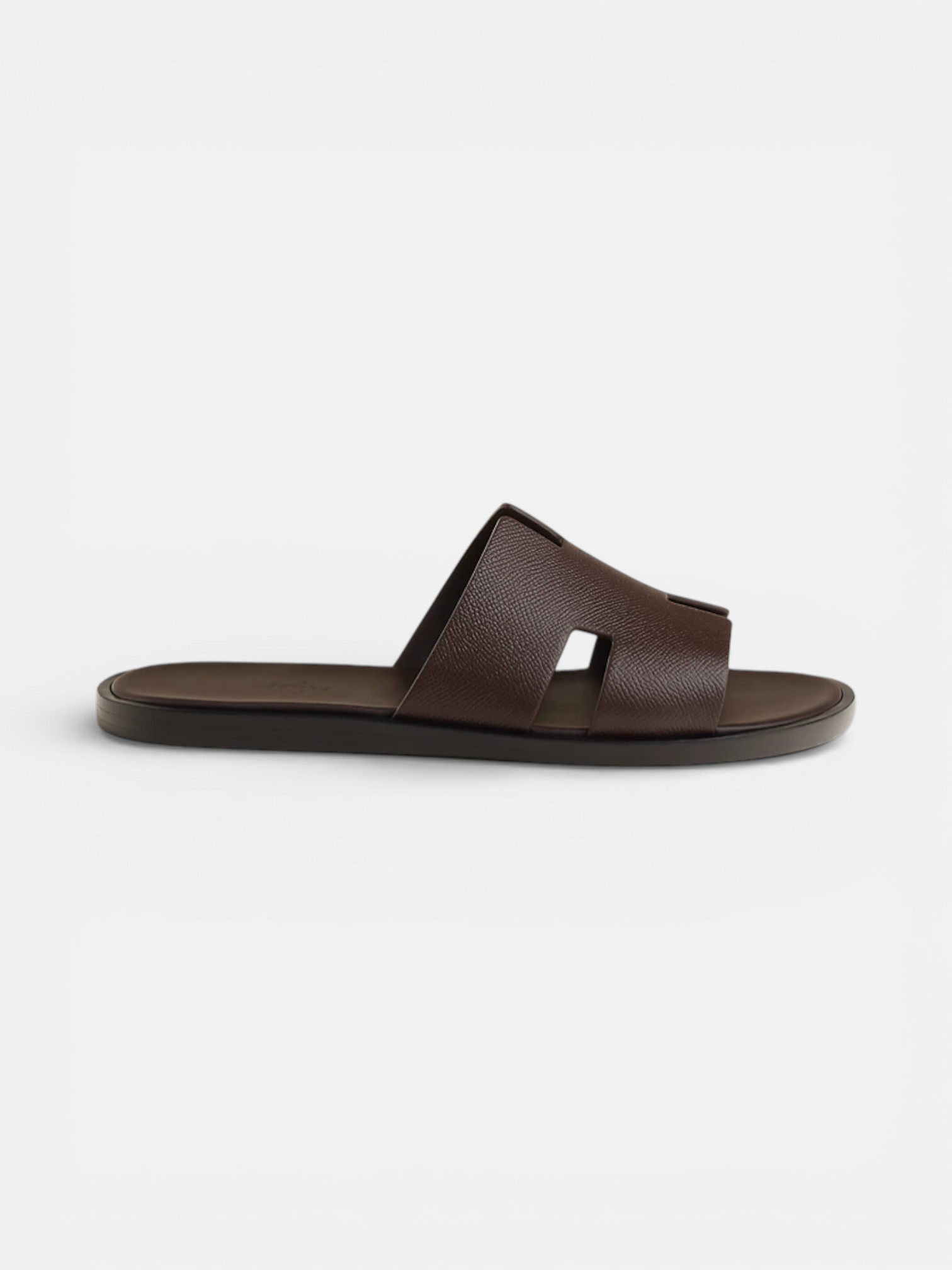Hermes Hermes Izmir Sandal Marron Pecan – side profile view in premium quality with AA+ craftsmanship
