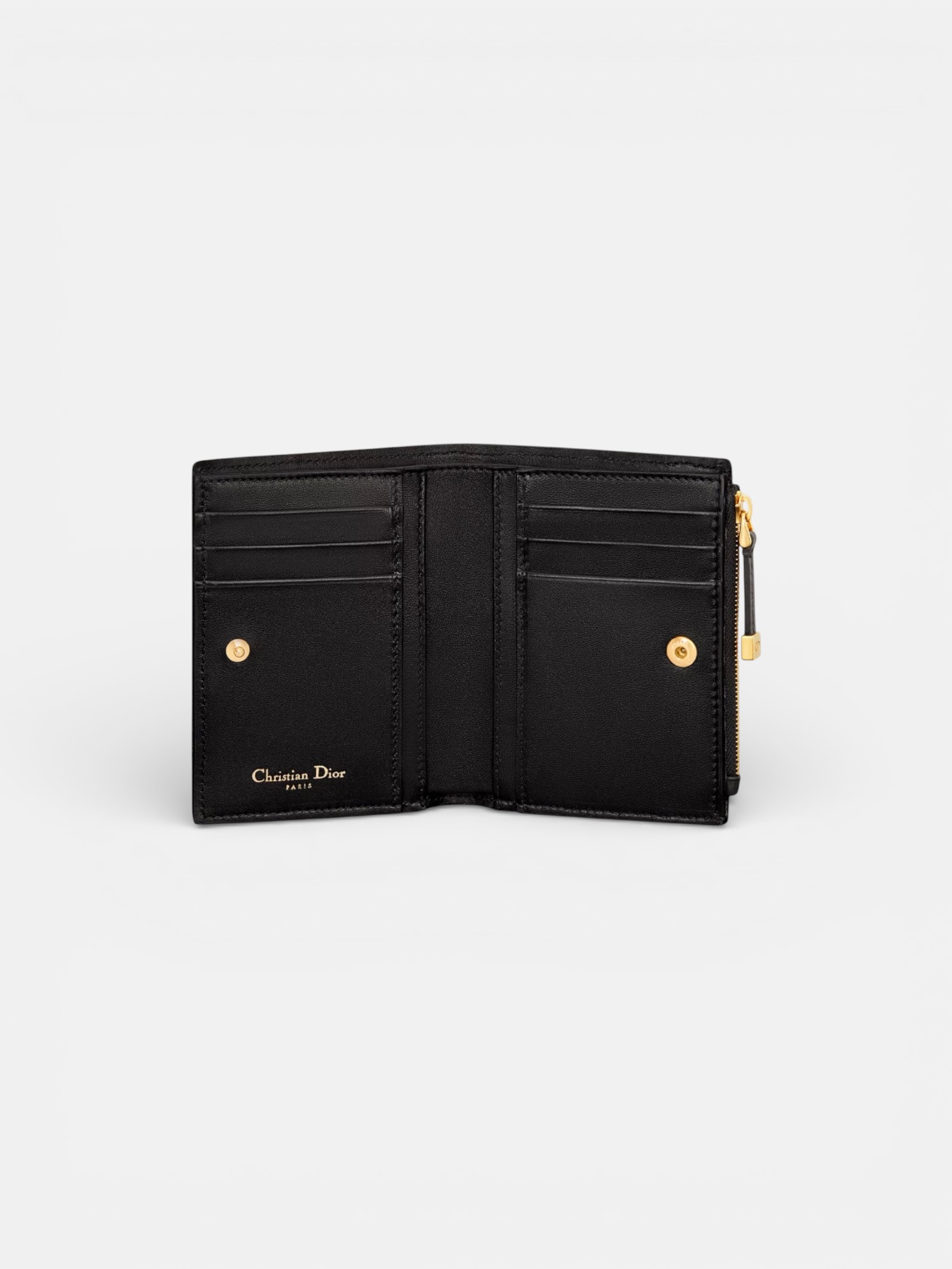 Dior Dior Caro Dahlia Wallet Black – back view in premium quality with AA+ craftsmanship