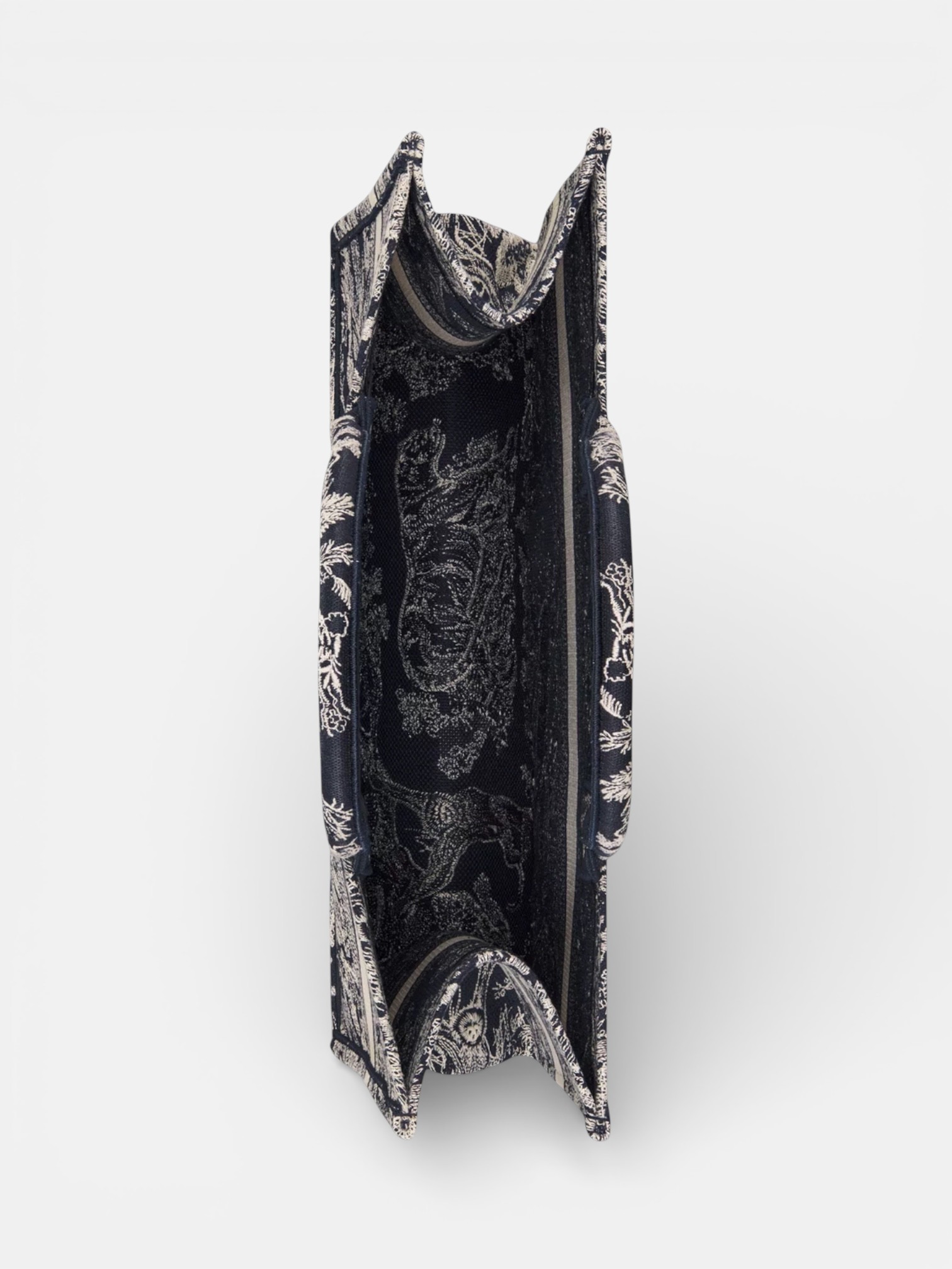 Dior Dior Book Tote Large Blue Ecru – back view in premium quality with AA+ craftsmanship