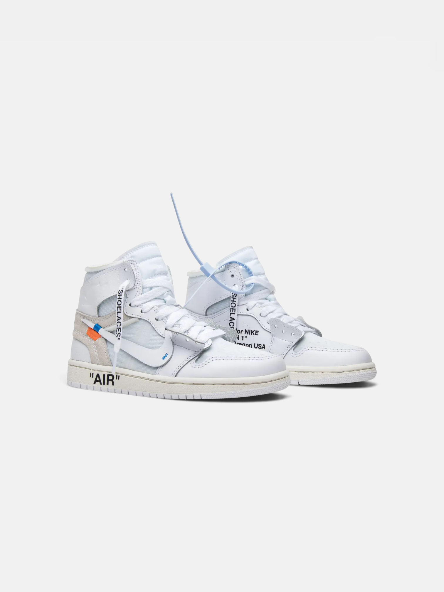 Off-White Off-White x Air Jordan 1 Retro High White – detail view in premium quality with AA+ craftsmanship