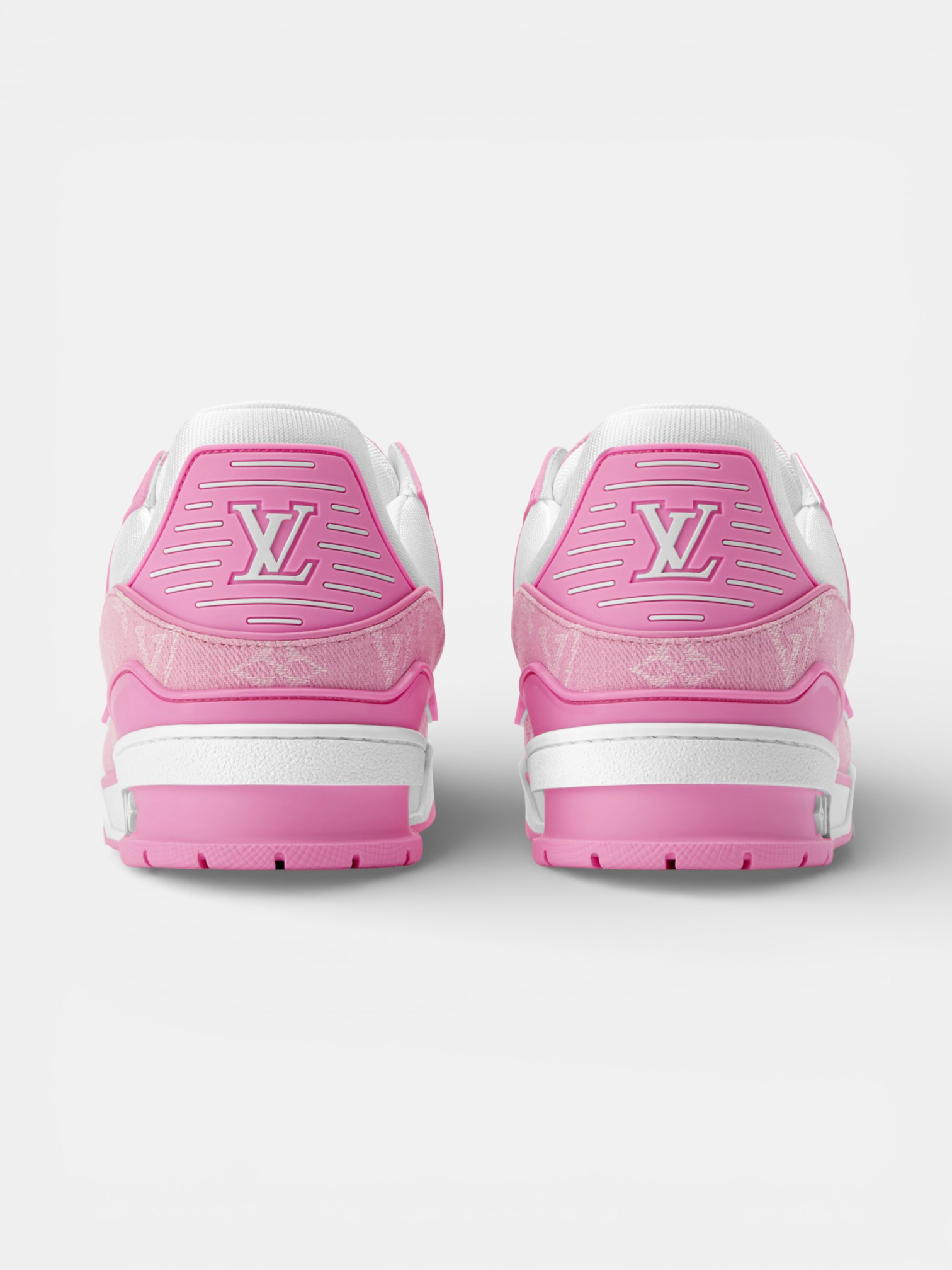 Louis Louis Vuitton Trainer Pink – back view in premium quality with AA+ craftsmanship