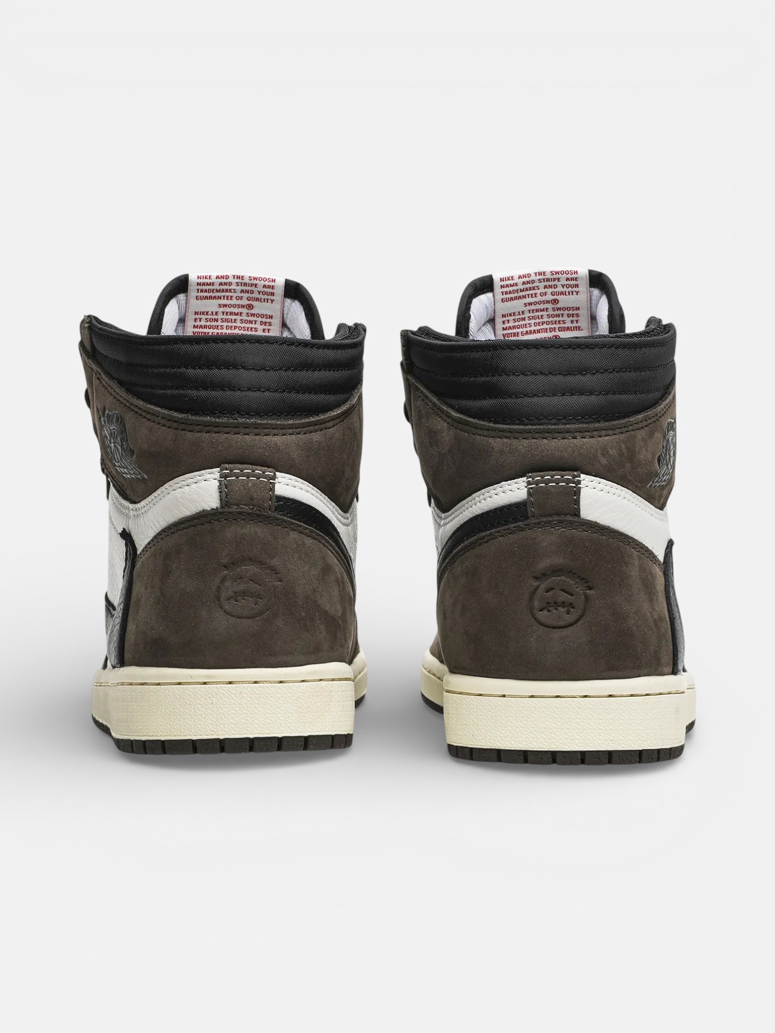 Jordan Jordan 1 Retro High OG SP Travis Scott Mocha – detail view in premium quality with AA+ craftsmanship