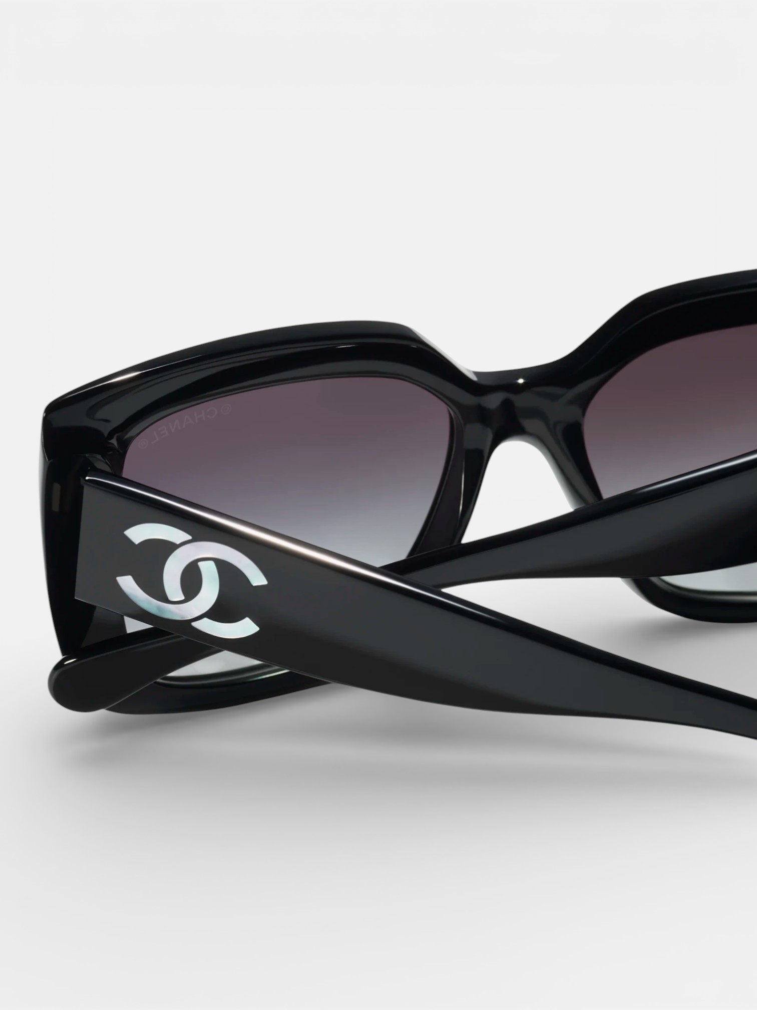 Chanel Chanel Butterfly Sunglasses Grey Lenses – back view in premium quality with AA+ craftsmanship
