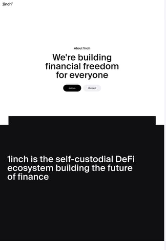 1inch Wallet | The Secure Crypto Wallet App for DeFi & Swaps landing page