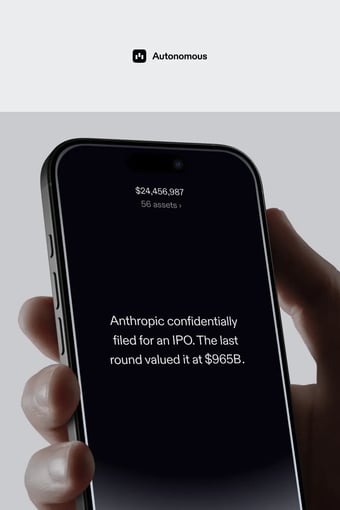 Autonomous — Superintelligence that manages your financial life. landing page