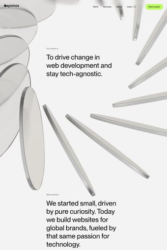 Bejamas landing page