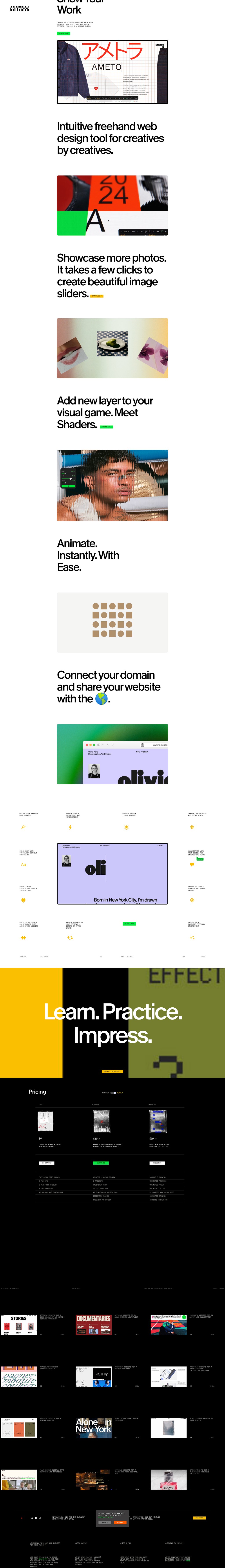 Control desktop landing page