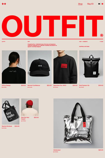 OUTFIT® by ++hellohello landing page