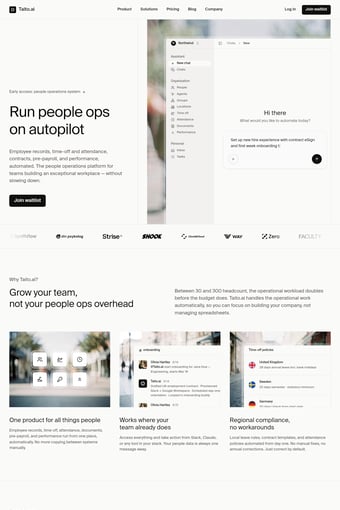 Taito.ai landing page