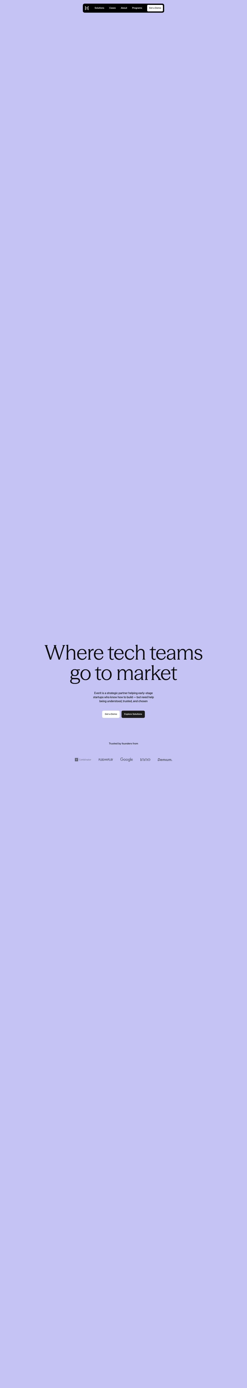 Everit desktop landing page