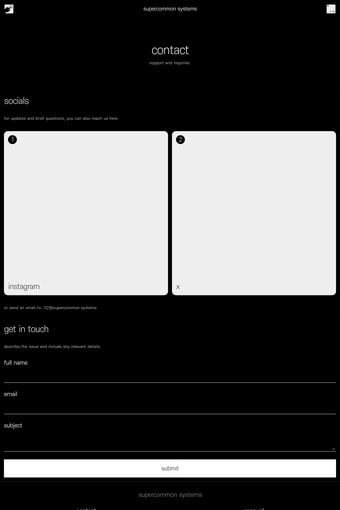 Supercommon landing page