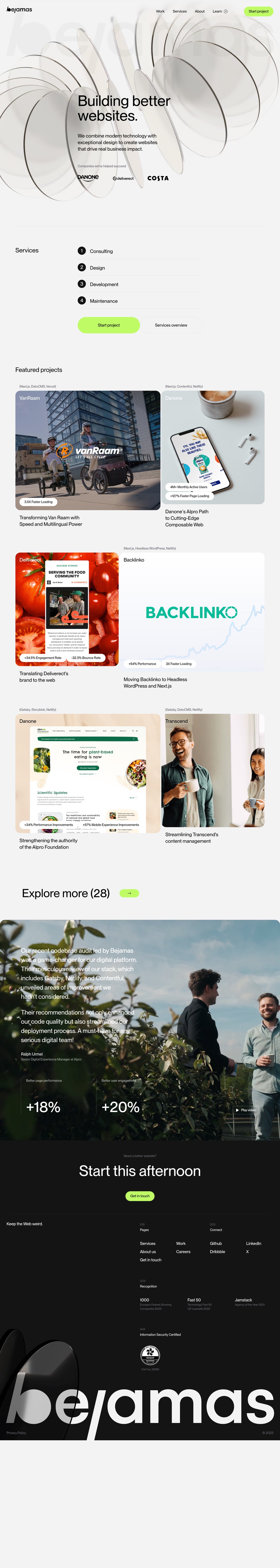 Bejamas desktop landing page
