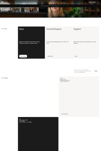 V7 Labs landing page