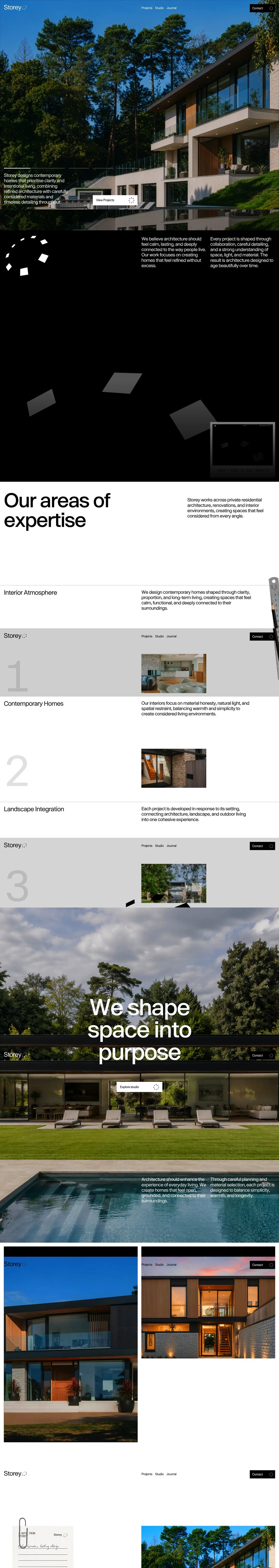 Storey Architecture | Contemporary Residential Design UK desktop landing page