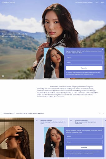 Premium Hair & Scalp Care landing page