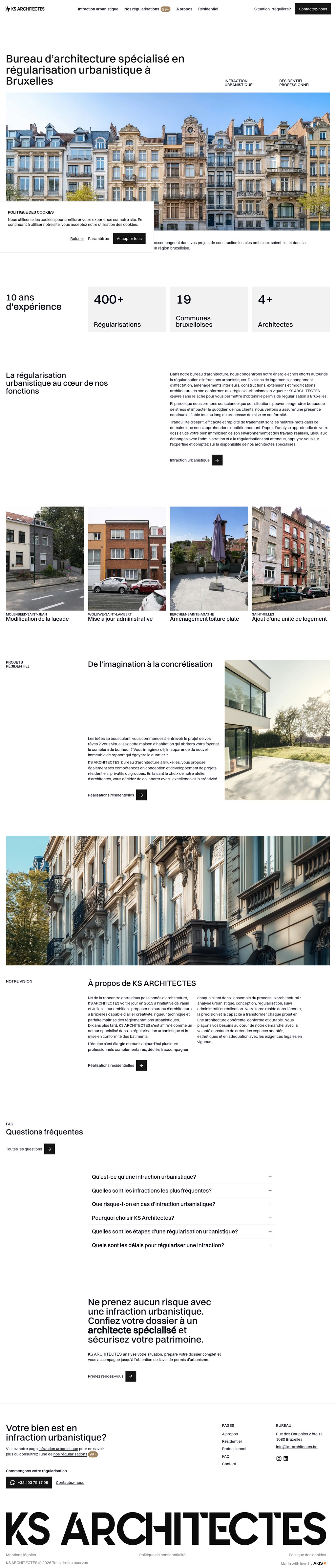 KS ARCHITECTES desktop landing page