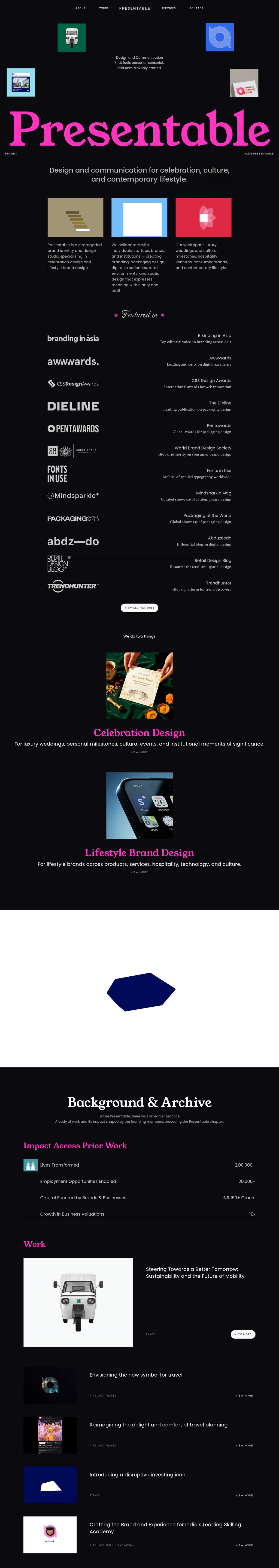 makepresentable.com desktop landing page