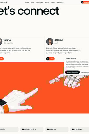 Dot Connect landing page