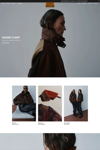 MARFA STANCE | Reversible Modular Women's Outerwear landing page