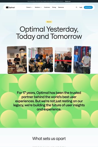 UX Research & Design Testing Platform | Optimal Workshop landing page