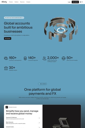 Ebury | Global Growth, Unlocked landing page