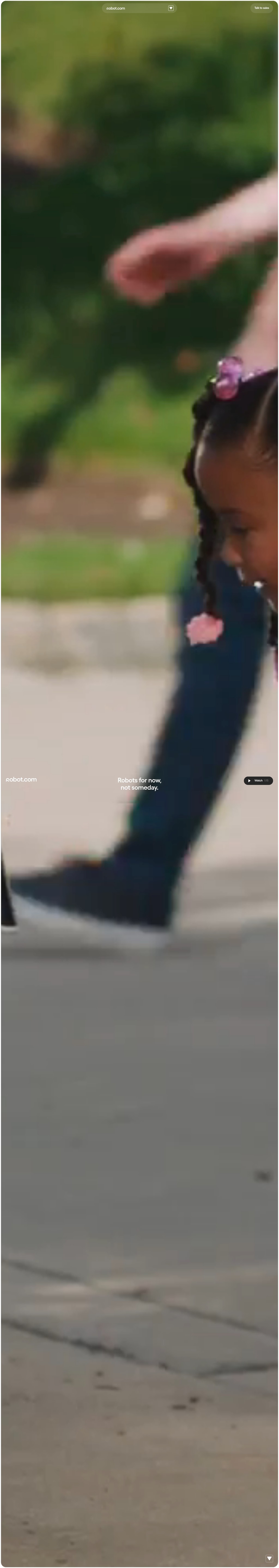 Robot.com desktop landing page