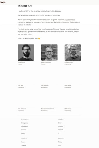 loops.so landing page