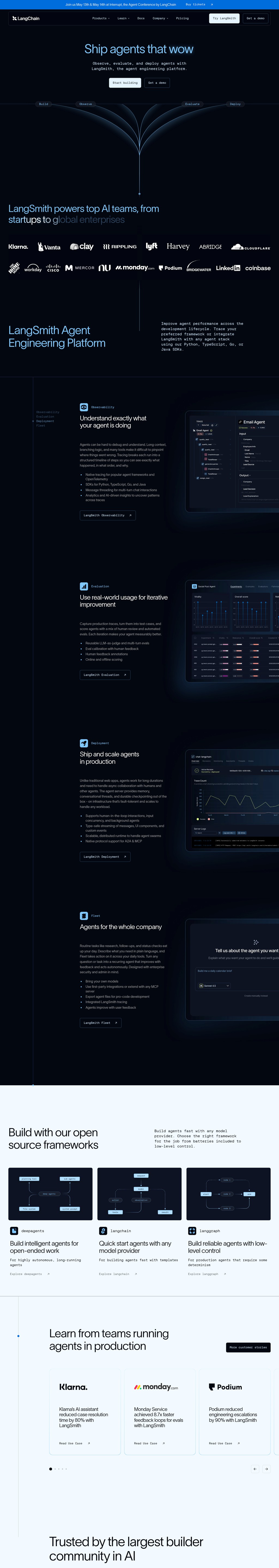 LangChain desktop landing page
