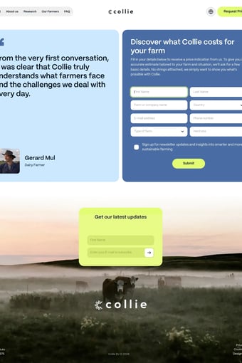 Collie | Virtual Fencing & Herding Cow Collar landing page