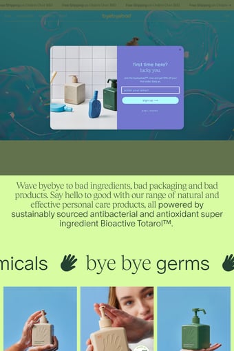 byebyebad landing page