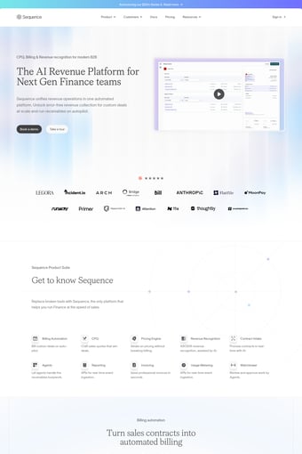Sequence landing page
