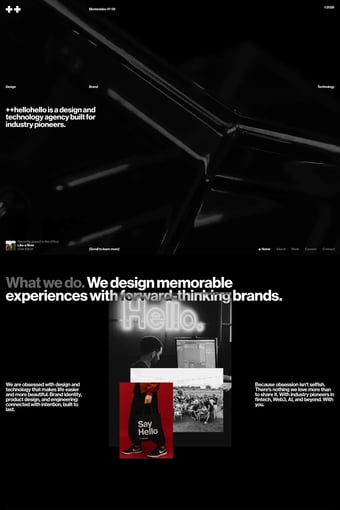 ++hellohello — Design & Technology Agency landing page