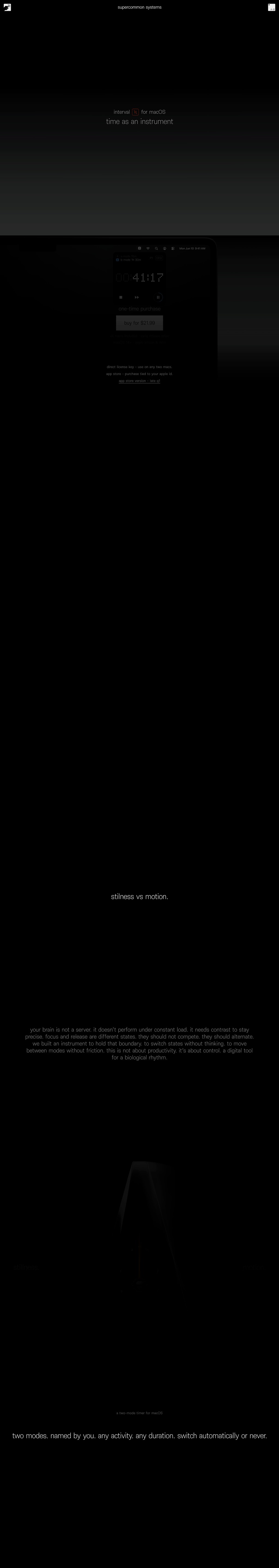 Supercommon desktop landing page