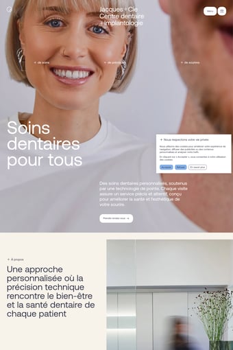 Jacques + Cie landing page