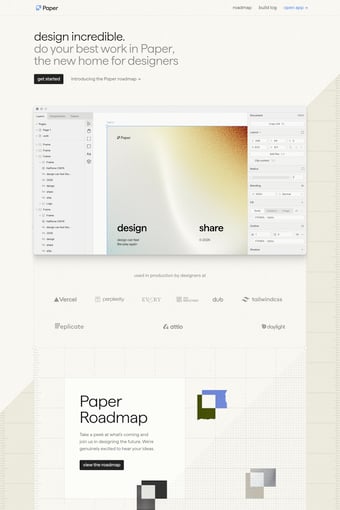 Paper landing page