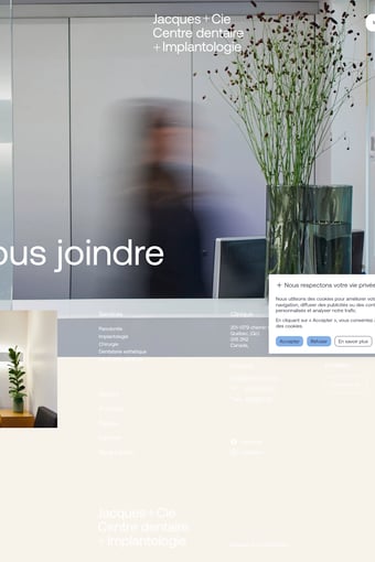 Jacques + Cie landing page