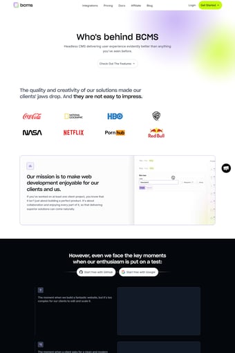 thebcms.com landing page