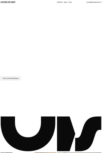 Ulysses de Santi - Design Dealer and Curator landing page