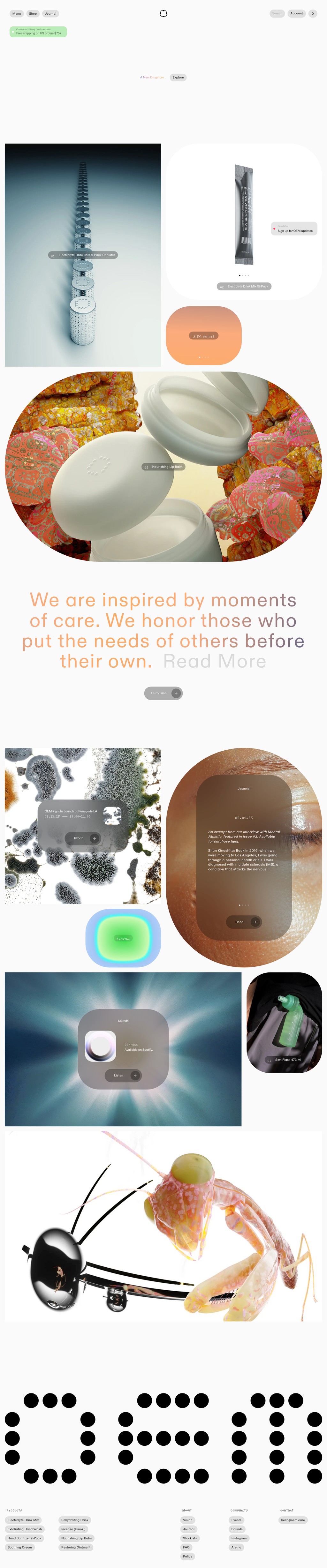 oem.care desktop landing page