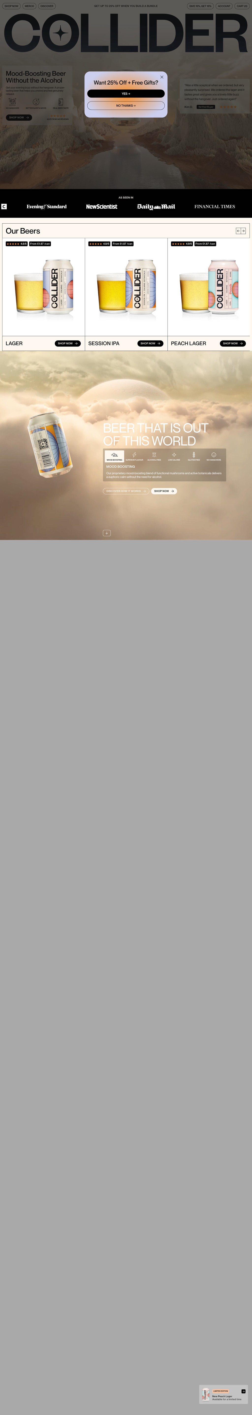 Collider Brew Co Ltd desktop landing page